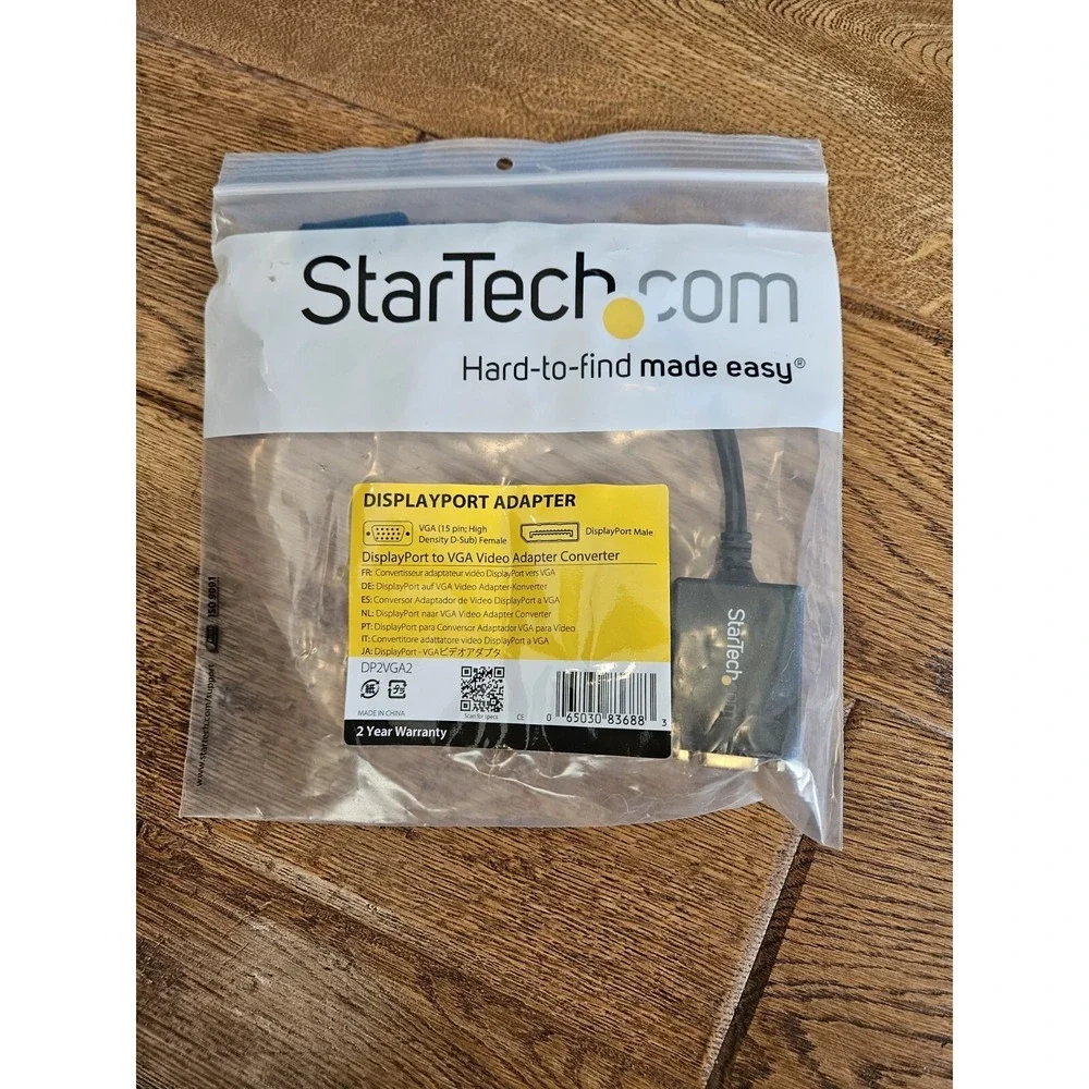 StarTech‎ DP2VGA2 Display Port to VGA Video Adapter - Black